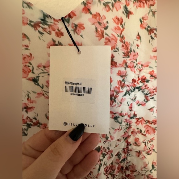 NEW Hello Molly Finding Faith Maxi Dress Floral Slit White Red Size XL NWT - Picture 7 of 11